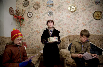 Polish carol singers